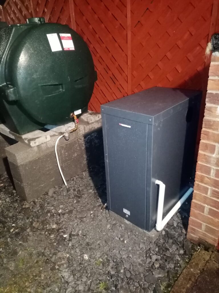 Outdoor Warmflow New Oil Boiler Replacement - After Photo