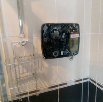 Triton Shower Installation - During Installation - Mounted